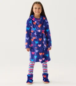 New Baby Girls Hearts Fleece Robe Sleepwear|Sleepwear