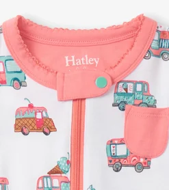 Discount Baby Girls Ice Cream Trucks Footed Sleeper Sleepwear|Sleepwear
