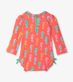 Baby Girls Painted Sea Rashguard Swimsuit Swimwear|Swimwear