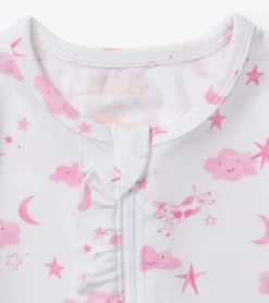 Discount Baby Girls Pink Starry Night Footed Sleeper Sleepwear|Sleepwear