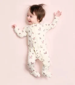 Online Baby Girls Playful Puppies Footed Sleeper Sleepwear|Sleepwear