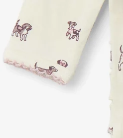 Online Baby Girls Playful Puppies Footed Sleeper Sleepwear|Sleepwear