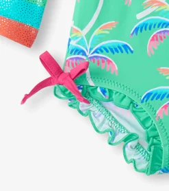 Outlet Baby Girls Rainbow Palm Rashguard Swimsuit Swimwear|Swimwear