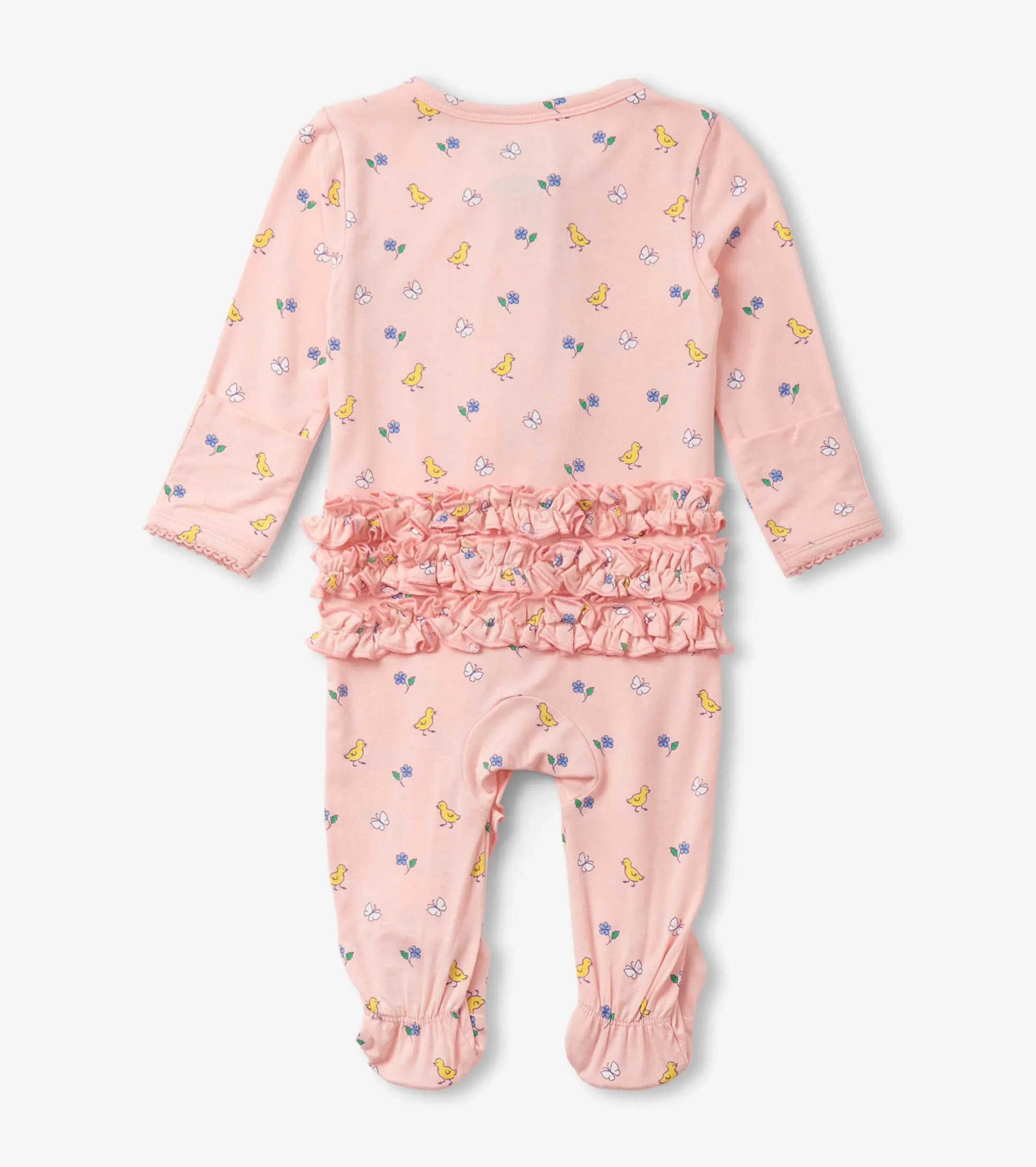 Best Baby Girls Springtime Ruffle Footed Sleeper Sleepwear|Sleepwear