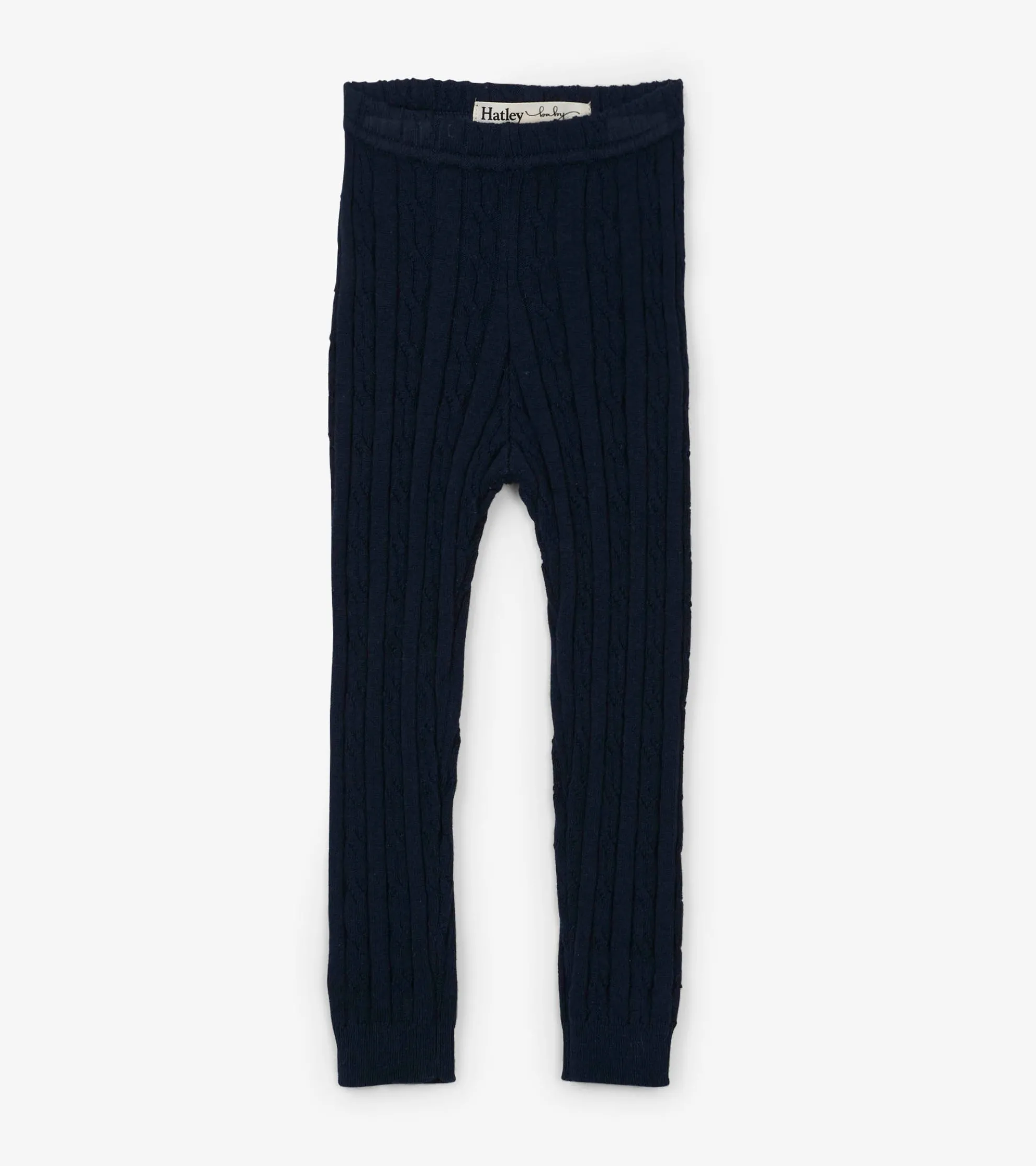 Online Baby Navy Cable Knit Leggings Bottoms