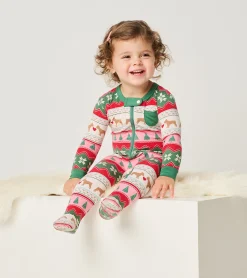 Outlet Baby Puppy Hearts Bamboo Footed Sleeper Sleepwear|Sleepwear