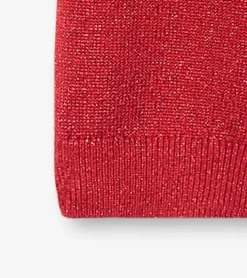 Baby Red Shimmer Cable Knit Leggings Bottoms