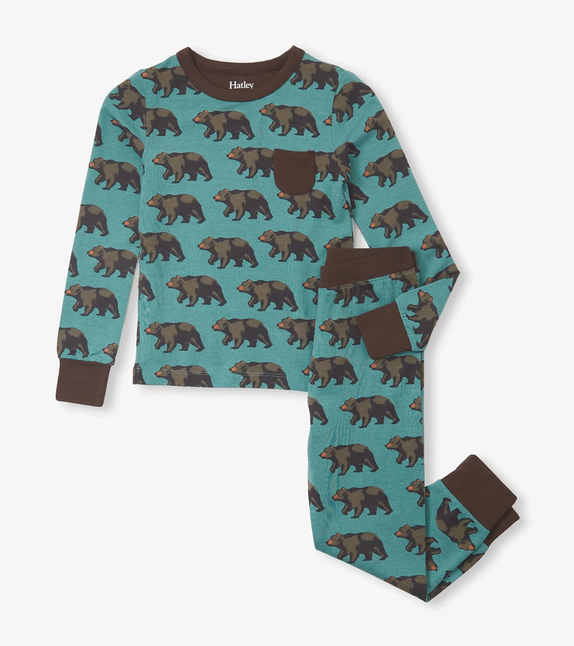 Sale Boys Bears Bamboo Pajama Set BOY Sleepwear|Sleepwear