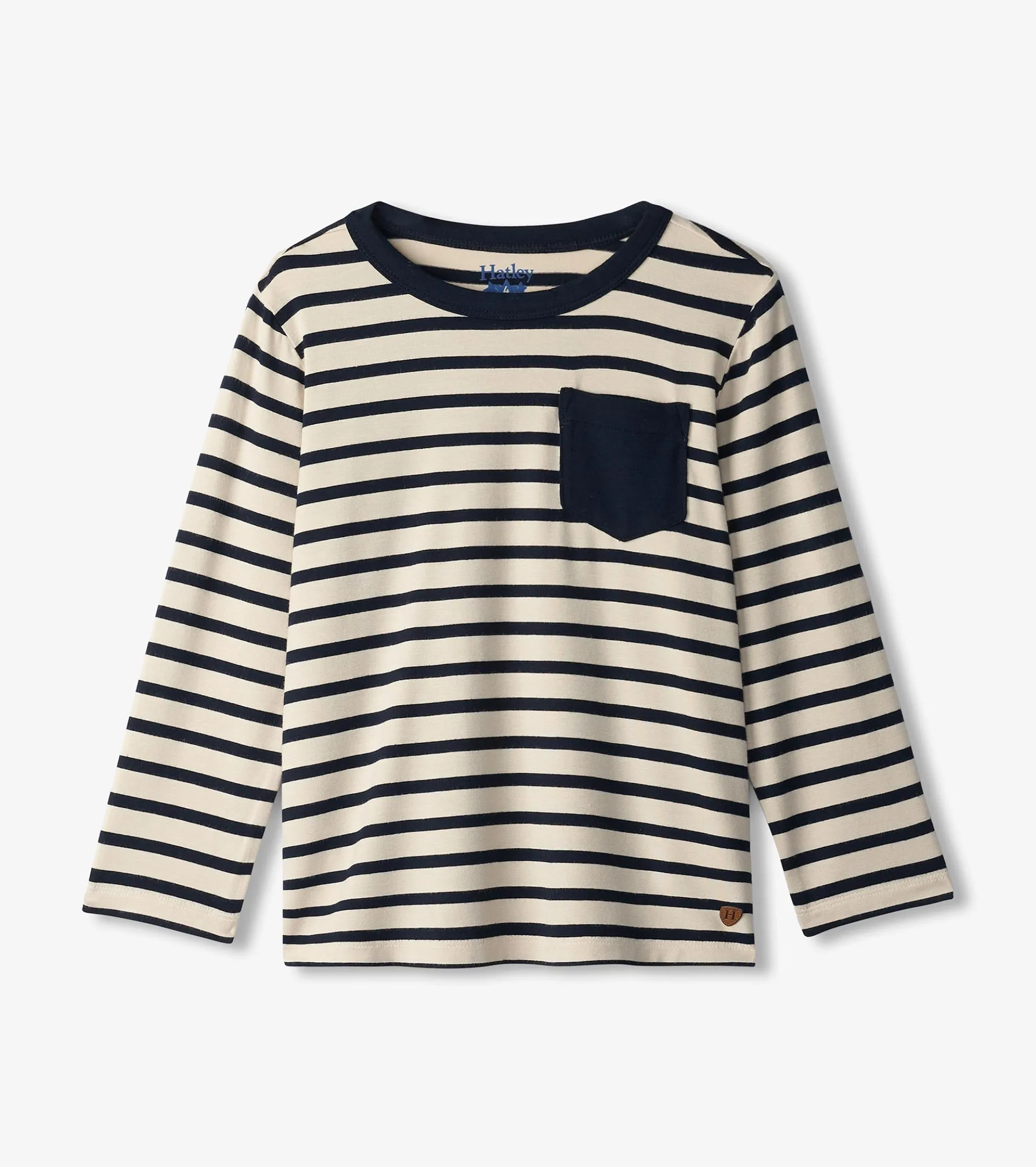 Outlet Boys Black & Cream Long Sleeve Bamboo T-Shirt BOY Tops