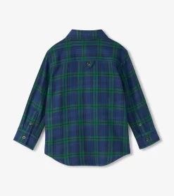Boys Blackwatch Plaid Button Down Shirt BOY Tops