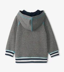 Hot Boys Blue Flame Zip-Up Hoodie BOY Tops|Sweaters