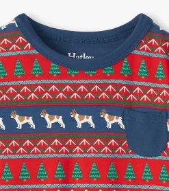 Boys Bulldog Fair Isle Bamboo Pajama Set BOY Sleepwear|Sleepwear