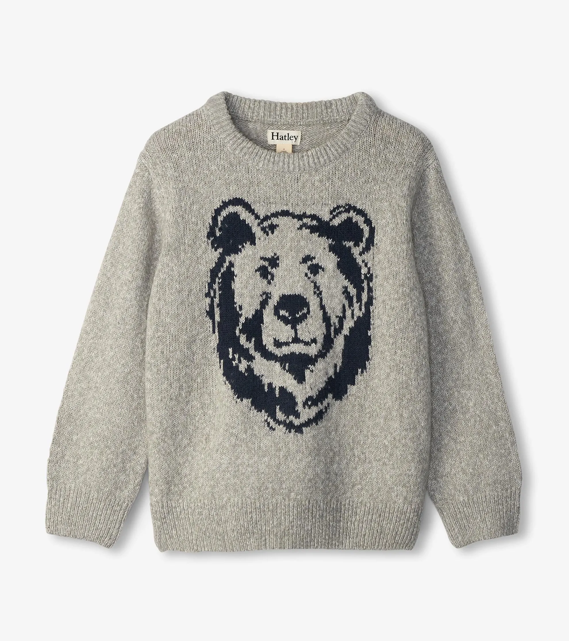 Clearance Boys Charcoal Bear Crew Neck Sweater BOY Sweaters