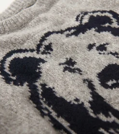 Clearance Boys Charcoal Bear Crew Neck Sweater BOY Sweaters