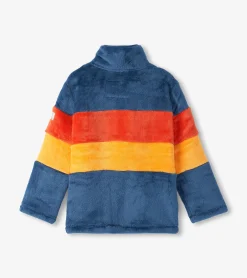 Online Boys Colour Block Fuzzy Fleece Zip-Up Jacket BOY Outerwear|Sweaters