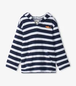 Online Boys Deep Sea Stripes Terry Pullover Hoodie BOY Swimwear|Swimwear