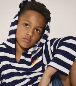 Online Boys Deep Sea Stripes Terry Pullover Hoodie BOY Swimwear|Swimwear