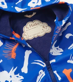 Sale Boys Dino Fossils Colour Changing Zip-Up Rain Jacket BOY Rainwear|Rainwear