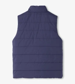 Hot Boys Dino Fossils Reversible Quilted Vest BOY Outerwear|Tops