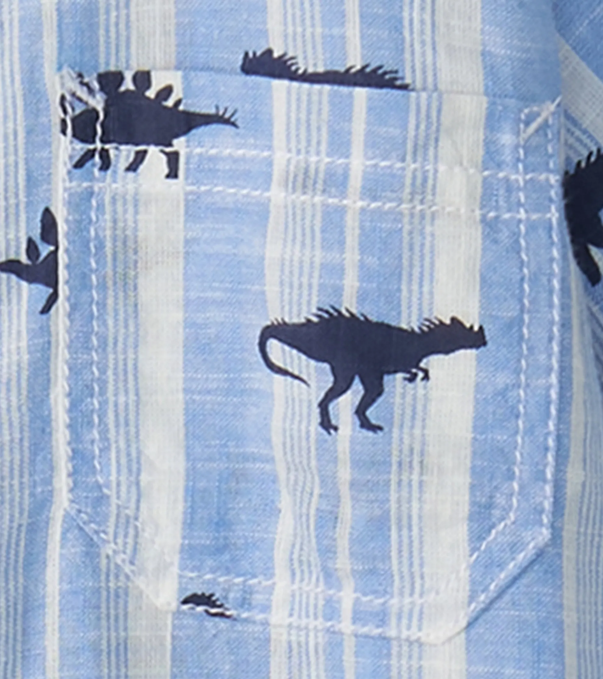 Discount Boys Dino Stripes Button Down Shirt BOY Tops