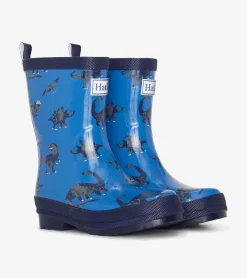 Clearance Boys Dinosaur Shiny Rain Boots BOY Rainwear|Rainwear