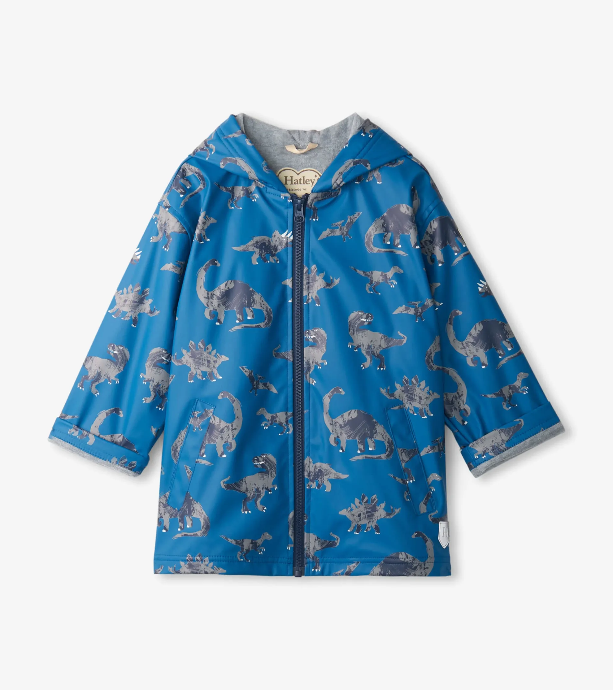 New Boys Dinosaur Zip-Up Rain Jacket BOY Rainwear|Rainwear