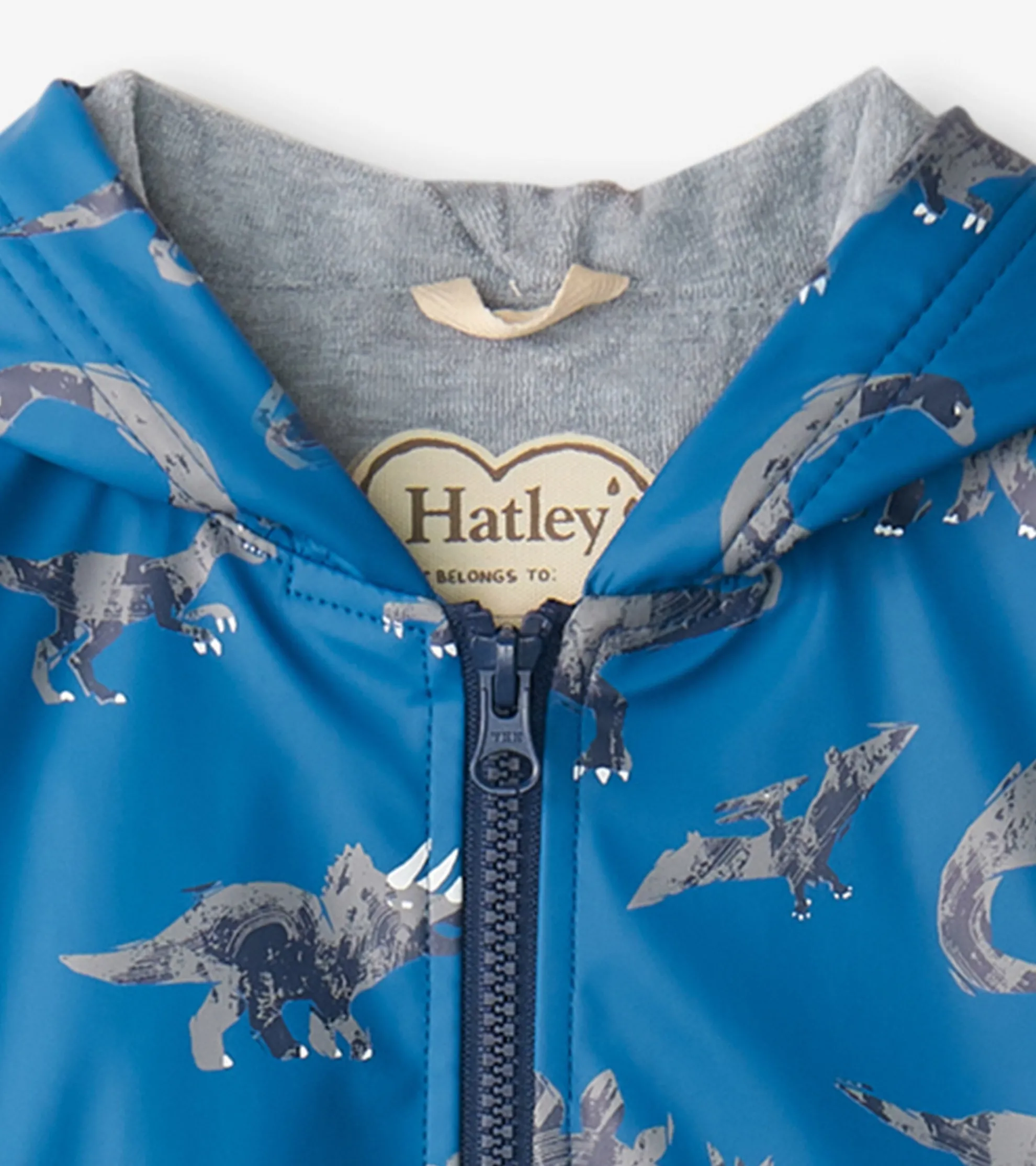 New Boys Dinosaur Zip-Up Rain Jacket BOY Rainwear|Rainwear