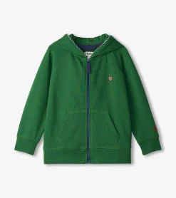 Best Boys Eden Green Zip-Up Hoodie BOY Sweaters