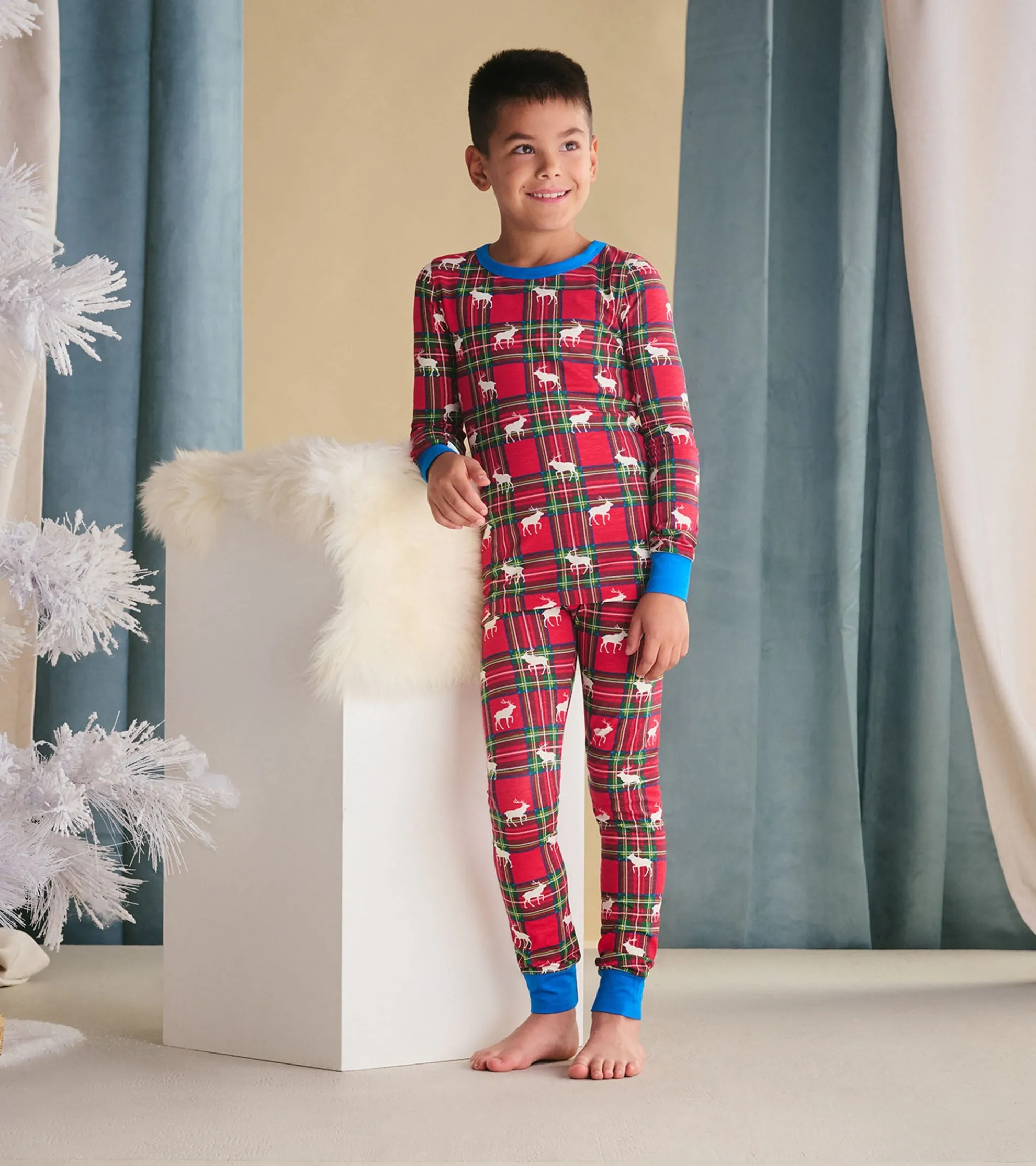 Online Boys Elk Plaid Pajama Set BOY Sleepwear|Sleepwear