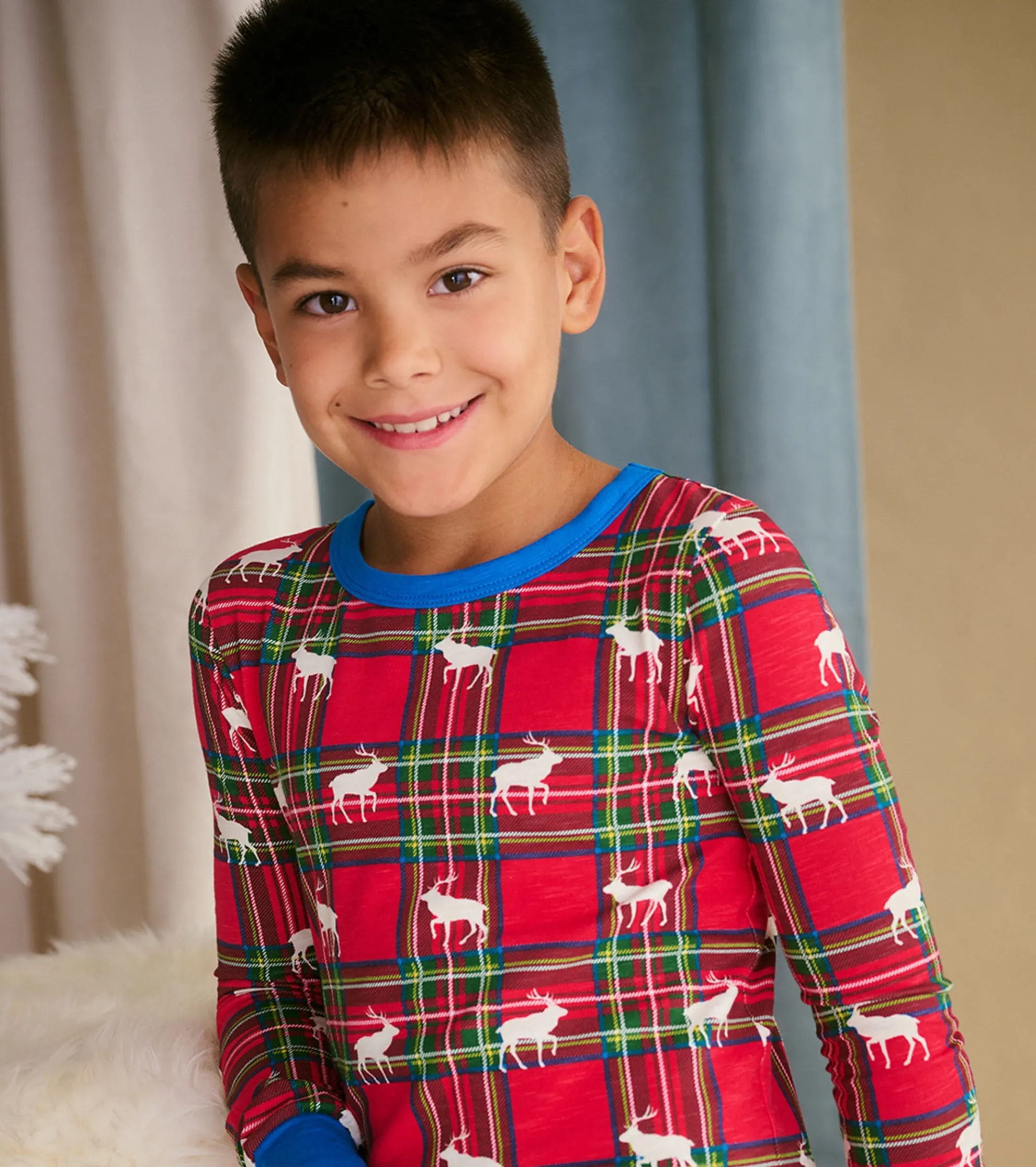 Online Boys Elk Plaid Pajama Set BOY Sleepwear|Sleepwear