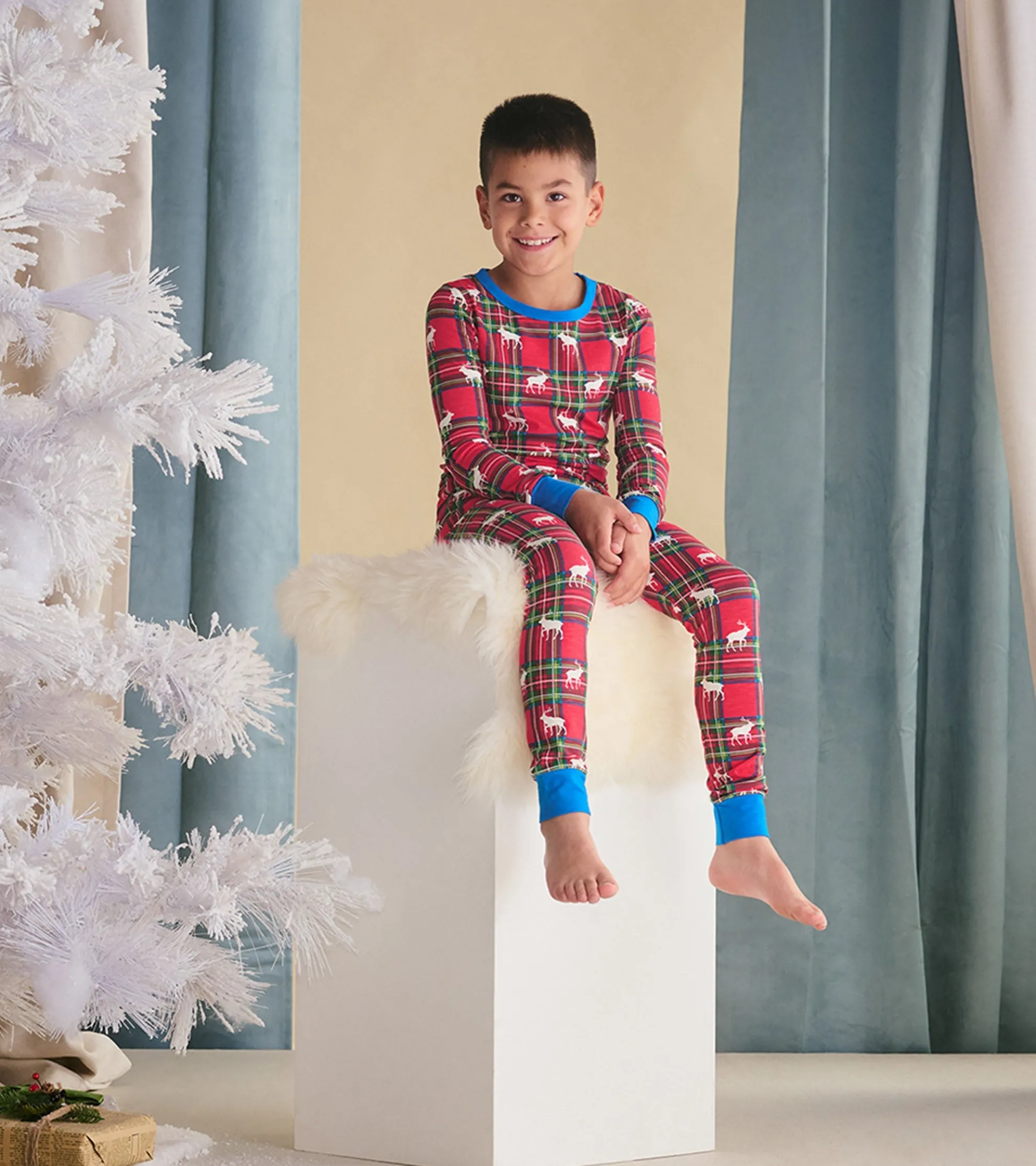Online Boys Elk Plaid Pajama Set BOY Sleepwear|Sleepwear