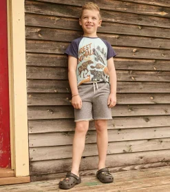 New Boys Flame Blue Raw Hem Shorts BOY Bottoms