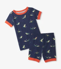 Discount Boys Glow Sharks Short Pajama Set BOY Sleepwear|Sleepwear
