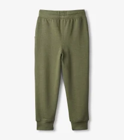Best Boys Green Melange Slim Fit Joggers BOY Bottoms