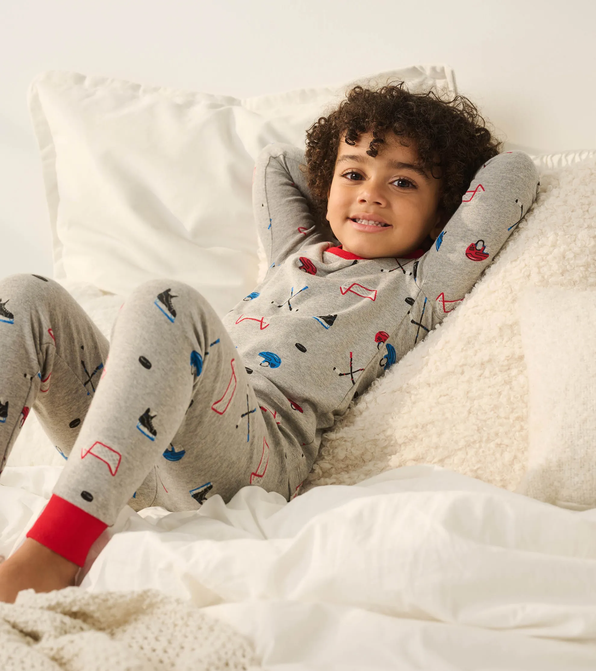 Sale Boys Hockey Organic Cotton Pajama Set BOY Sleepwear|Sleepwear
