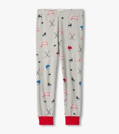 Sale Boys Hockey Organic Cotton Pajama Set BOY Sleepwear|Sleepwear