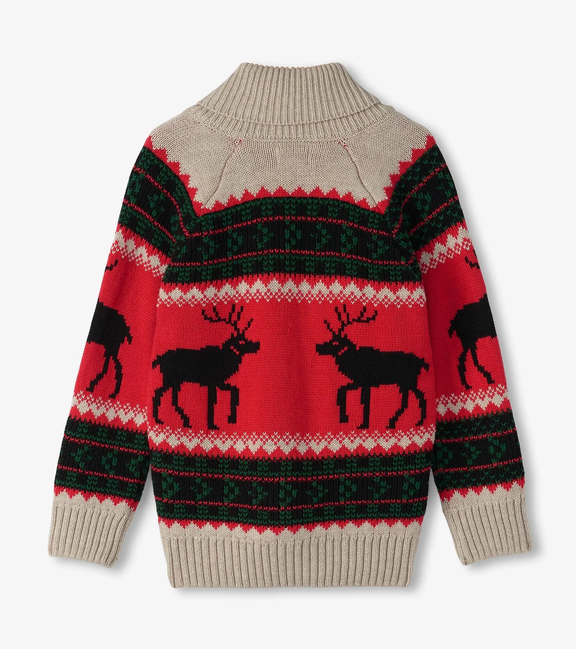 Sale Boys Holiday Elks Shawl Collar Cardigan BOY Sweaters