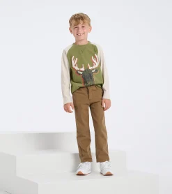 Outlet Boys Khaki Twill Pants BOY Bottoms