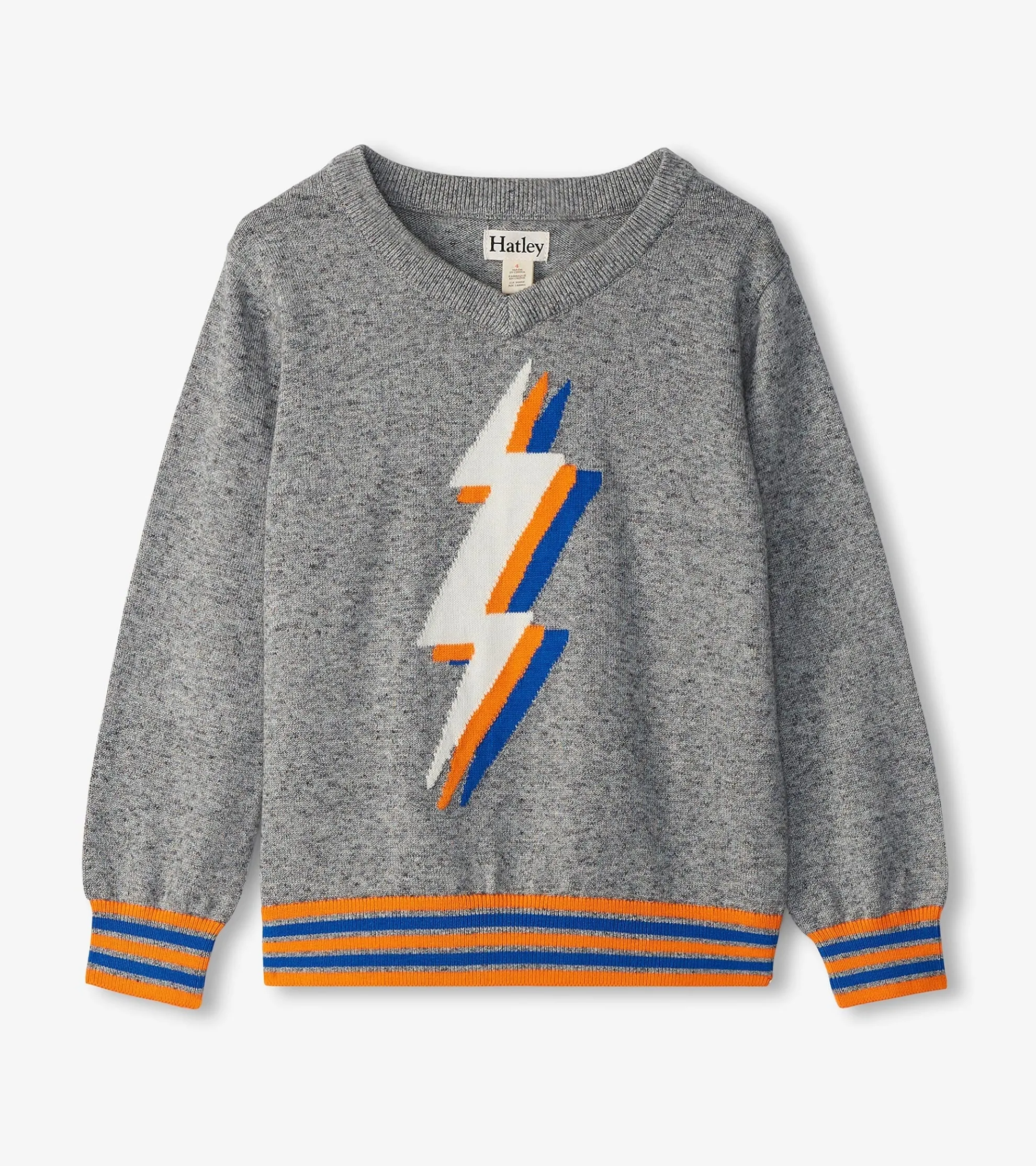 Outlet Boys Lightning Bolt V-Neck Sweater BOY Sweaters