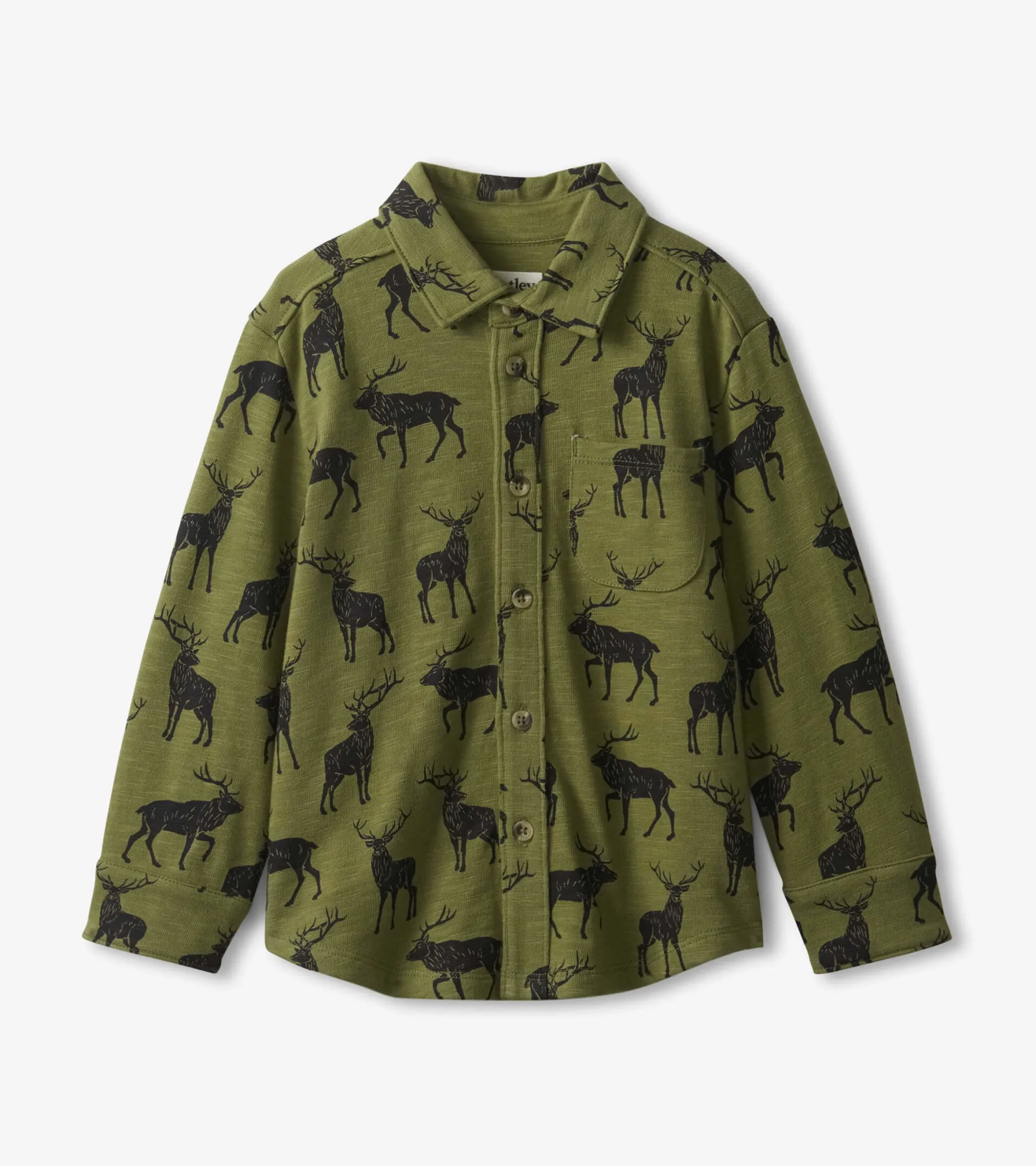 Clearance Boys Magestic Elk Jersey Button Down Shirt BOY Tops