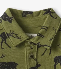Clearance Boys Magestic Elk Jersey Button Down Shirt BOY Tops