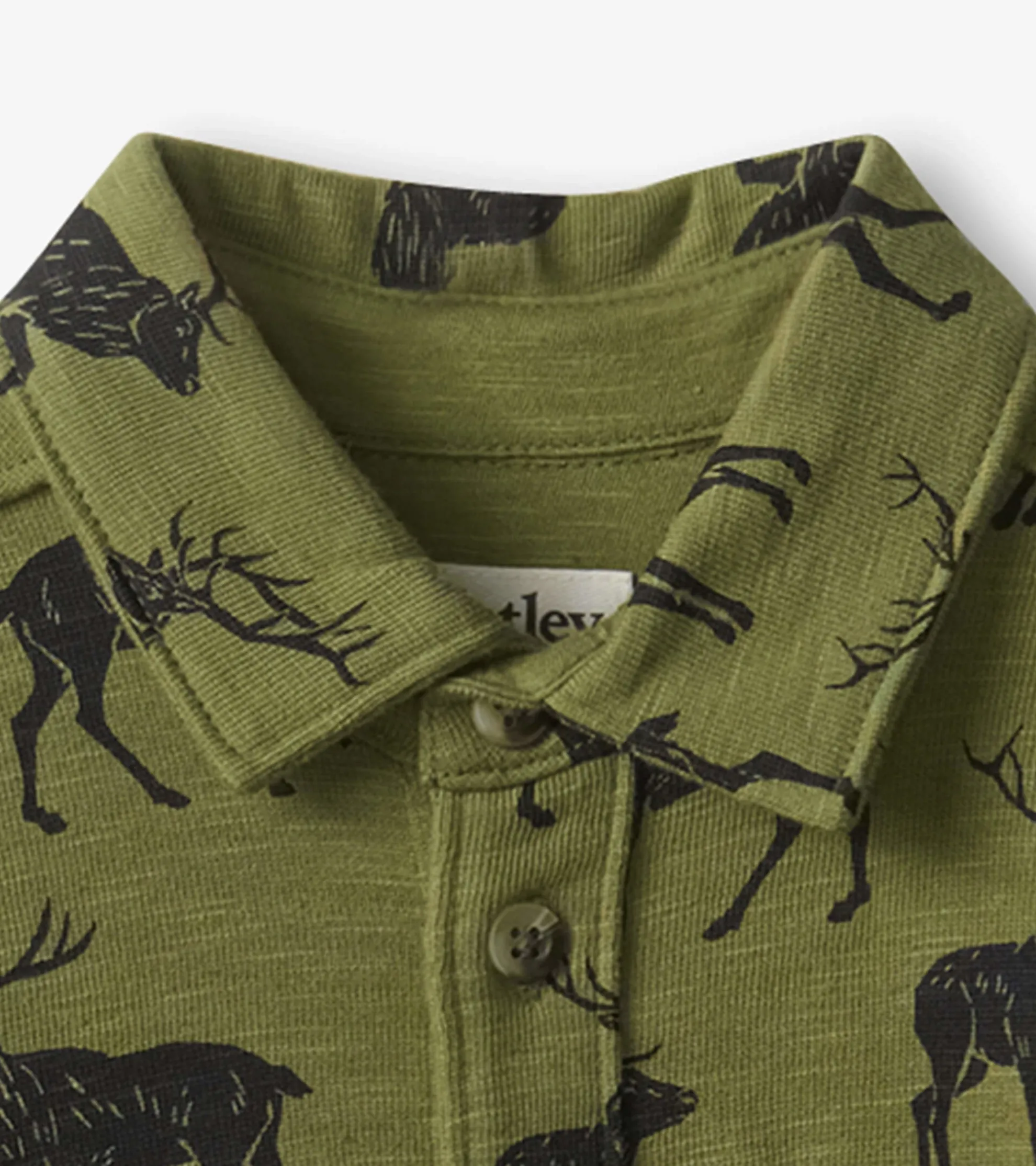 Clearance Boys Magestic Elk Jersey Button Down Shirt BOY Tops