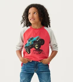 Best Boys Monster Trucks Long Sleeve Raglan T-Shirt BOY Tops