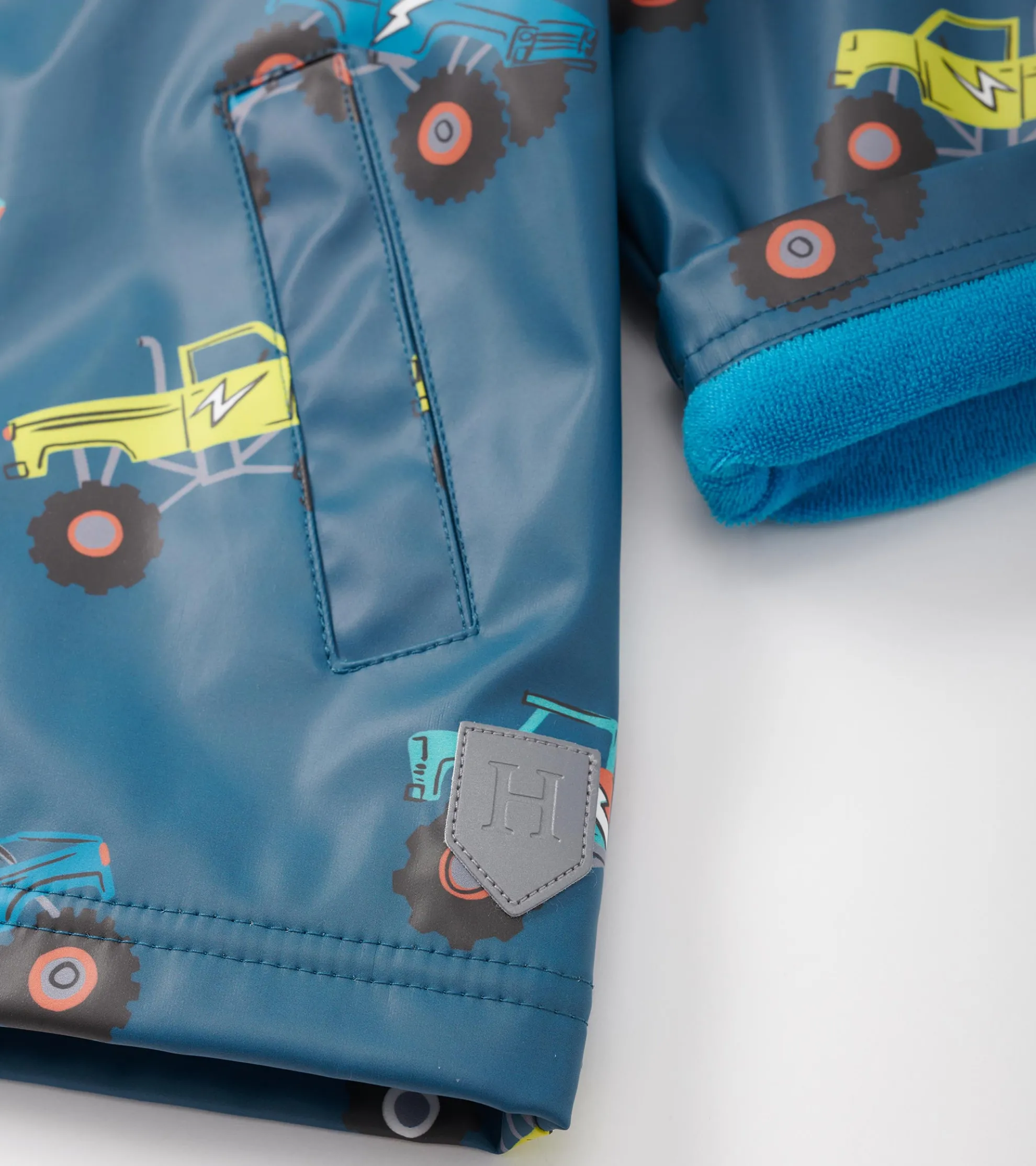 Sale Boys Monster Trucks Zip-Up Rain Jacket BOY Rainwear|Rainwear