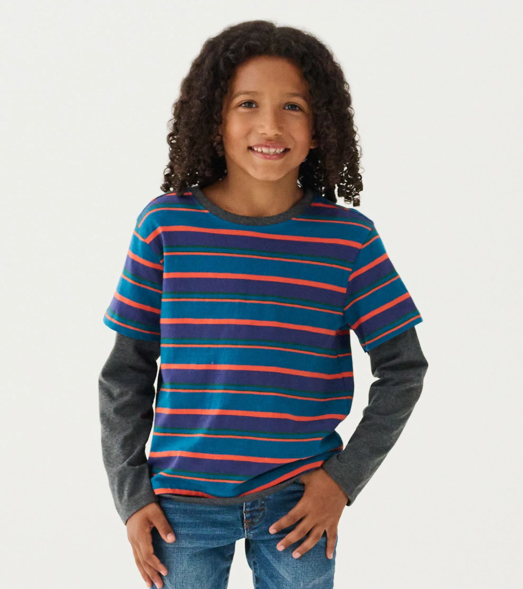 Sale Boys Moroccan Blue Fooler Long Sleeve T-Shirt BOY Tops