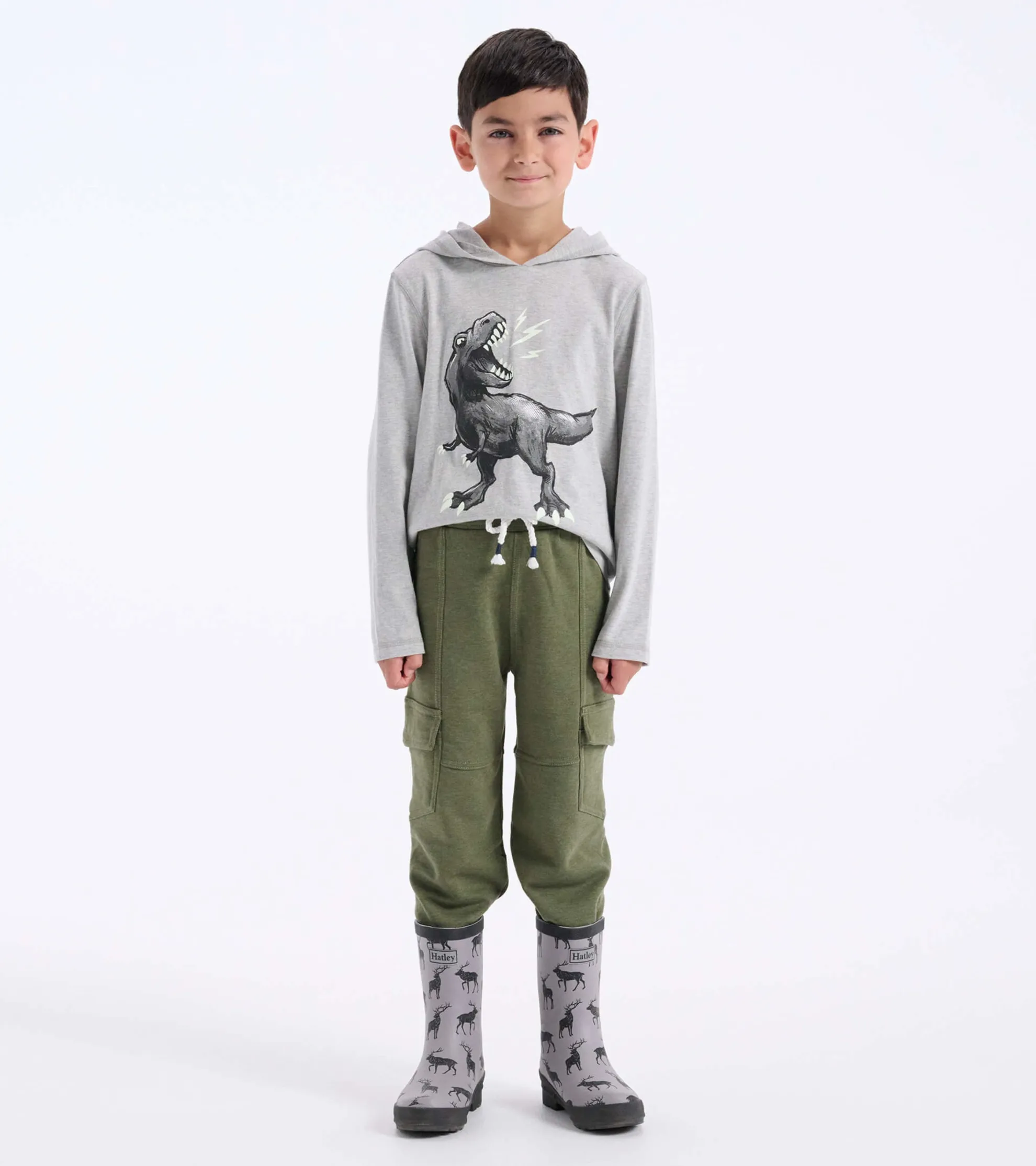 Hot Boys Moss Melange Cargo Joggers BOY Bottoms