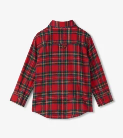 Online Boys Red Plaid Button Down Shirt BOY Tops