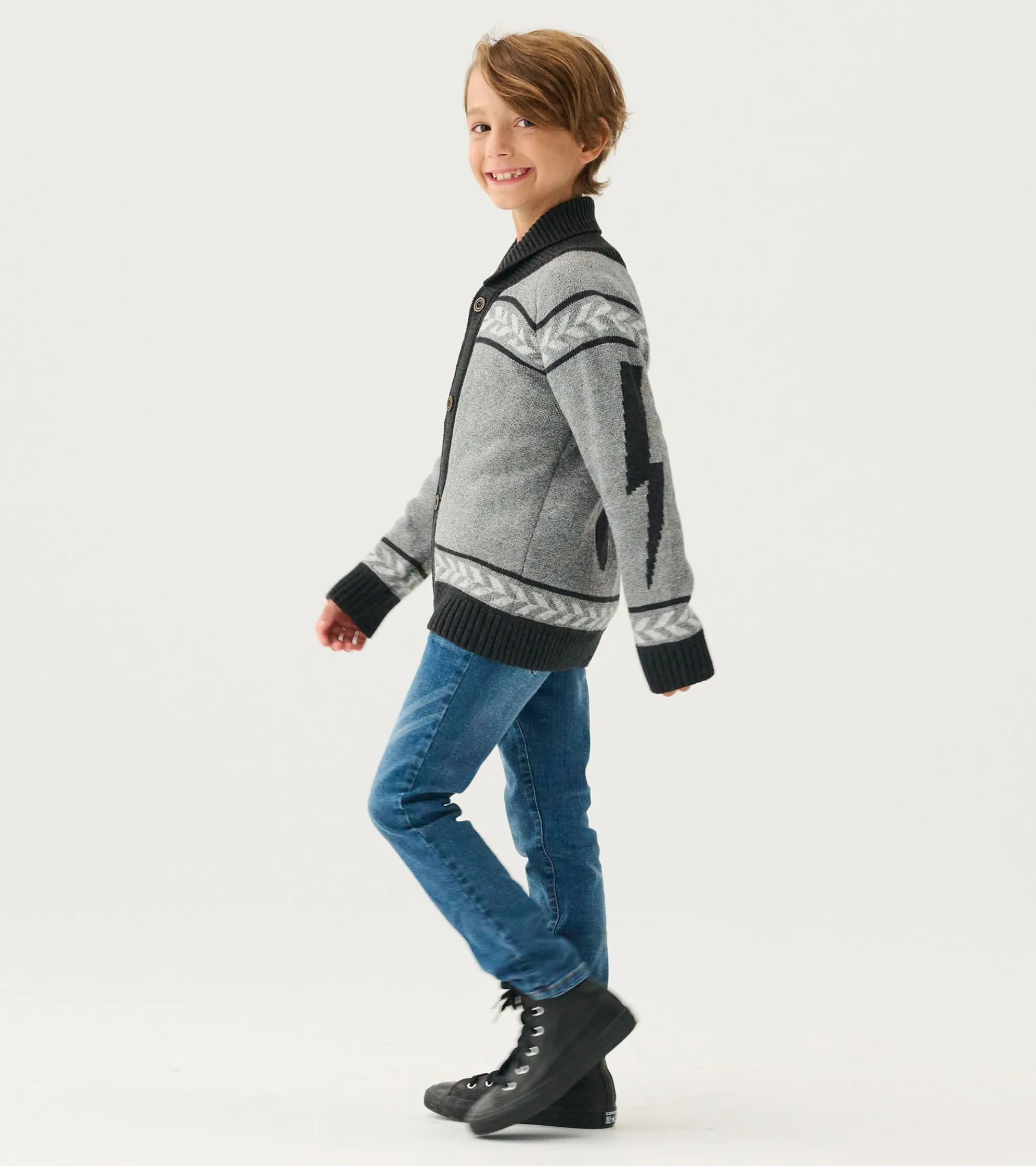 Clearance Boys Rock & Roll Shawl Collar Cardigan BOY Sweaters
