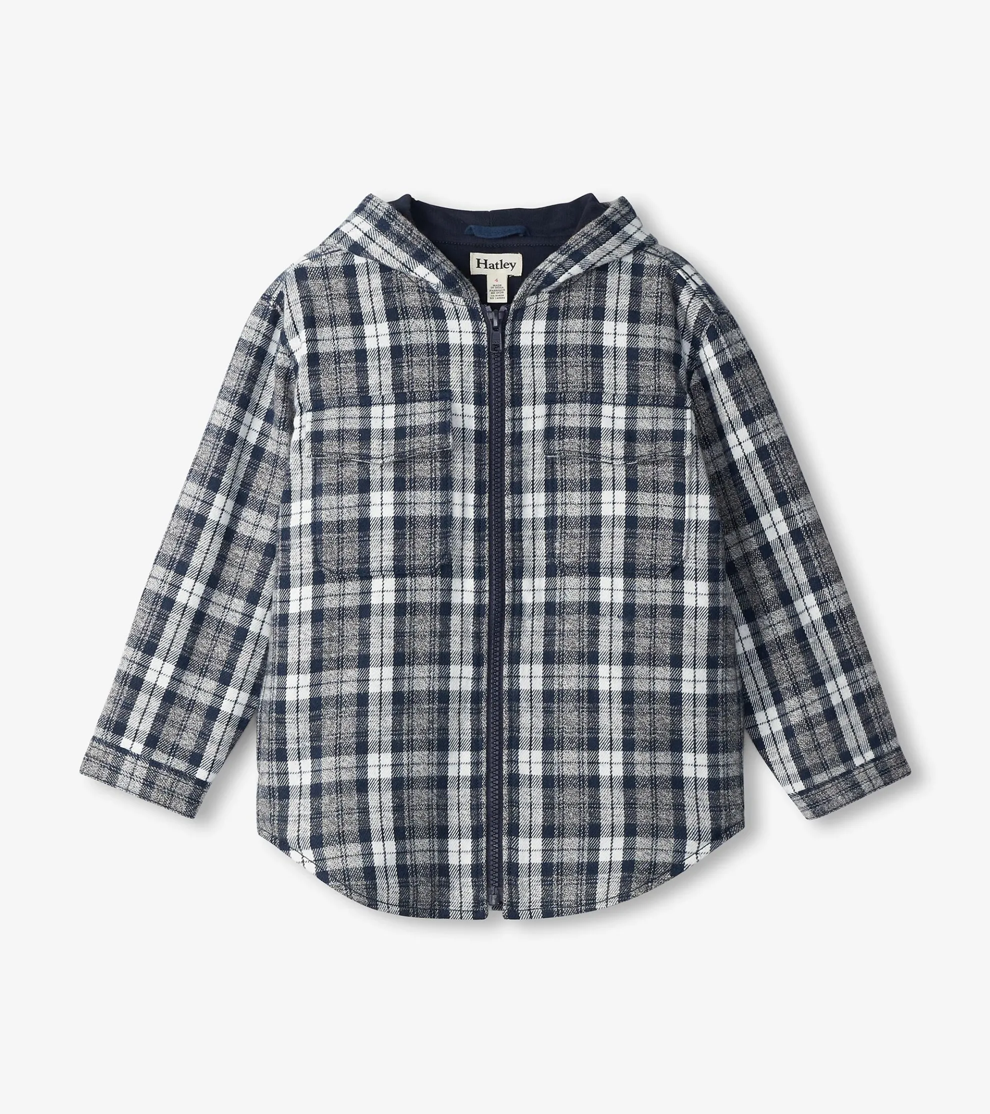 Outlet Boys Salute Plaid Lined Hooded Jacket BOY Sweaters
