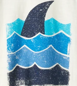 New Boys Shark Fin Waves Raglan T-Shirt BOY Tops